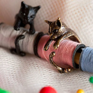 Bague vintage chat