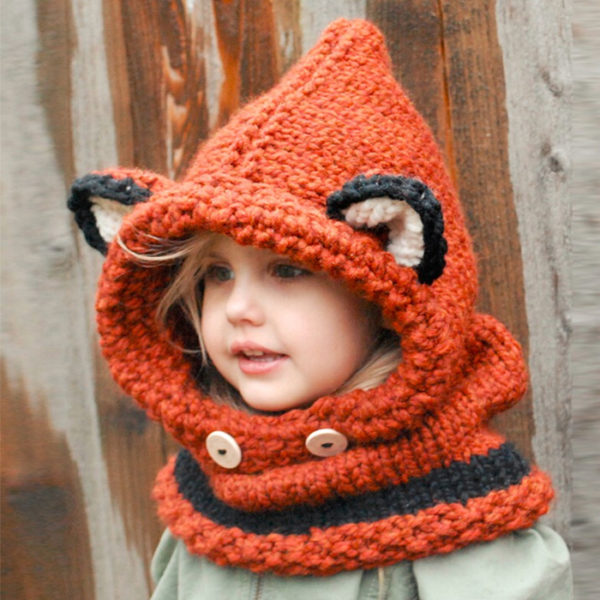 Passe-montagne enfant chat orange – Image 2
