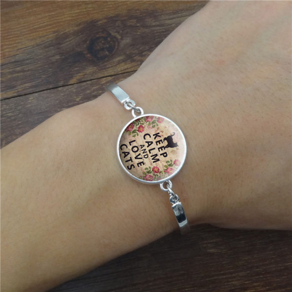 Bracelet cabochon love cats – Image 2
