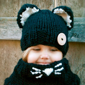 Echarpe et bonnet chat 1 - 3ans