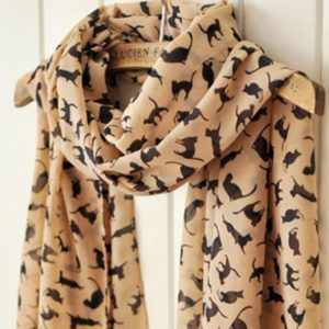 Foulard motif chat