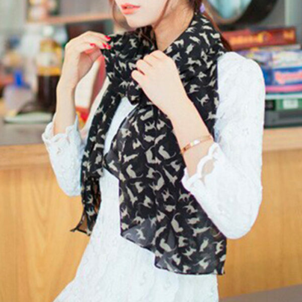 Foulard motif chat – Image 2