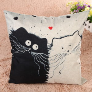 Housse de coussin Gribouille et Vanille