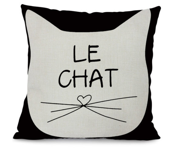 Housse de coussin le chat