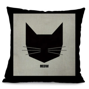 Housse de coussin meow