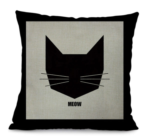 Housse de coussin meow