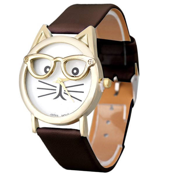 Montre chat à lunettes – Image 3