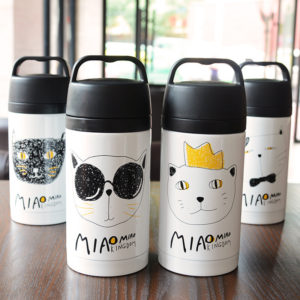 Mug isotherme chat hipster