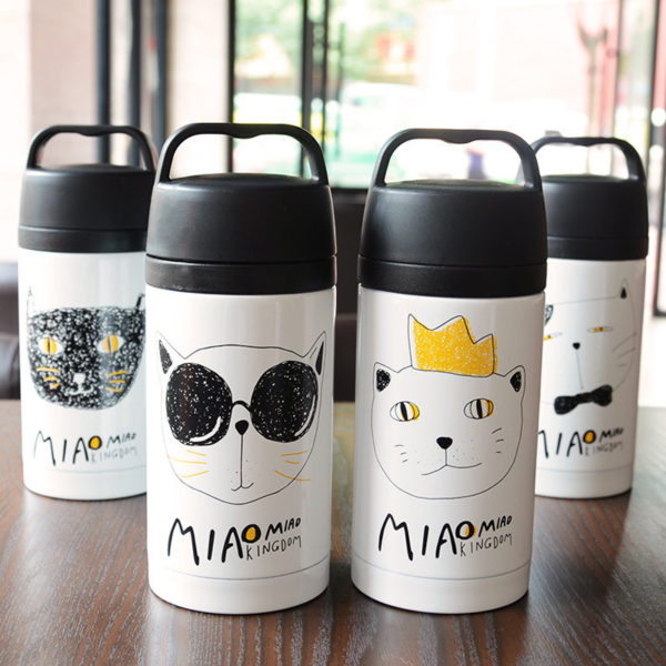Mug isotherme chat hipster