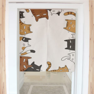 Panneau japonais chats curieux