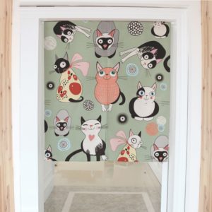 Panneau japonais farandole des chats