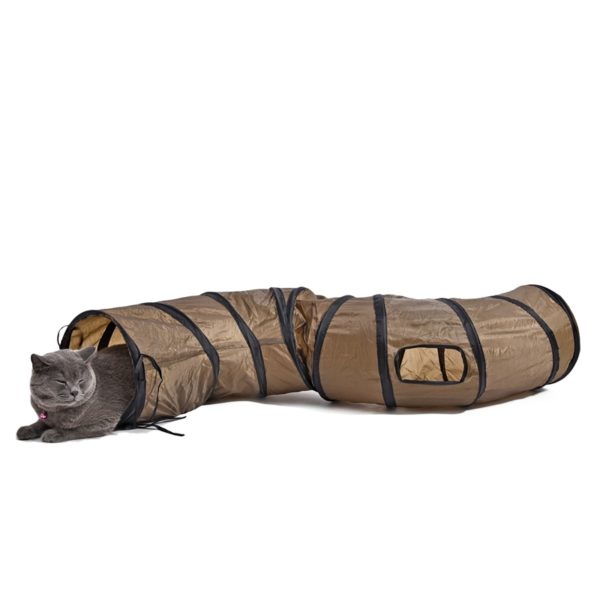 Tunnel pour chat avec fenêtres