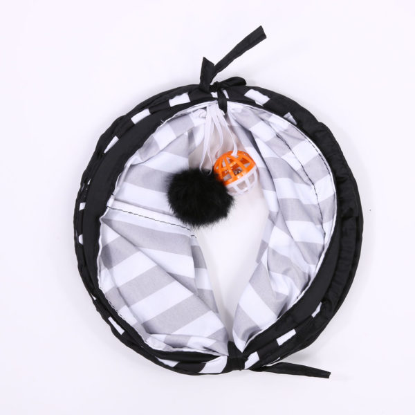 Tunnel pour chat avec jouets – Image 2