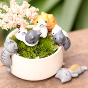 Lot de 6 figurines chats