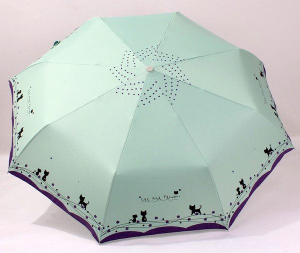 Parapluie chats et fleurs