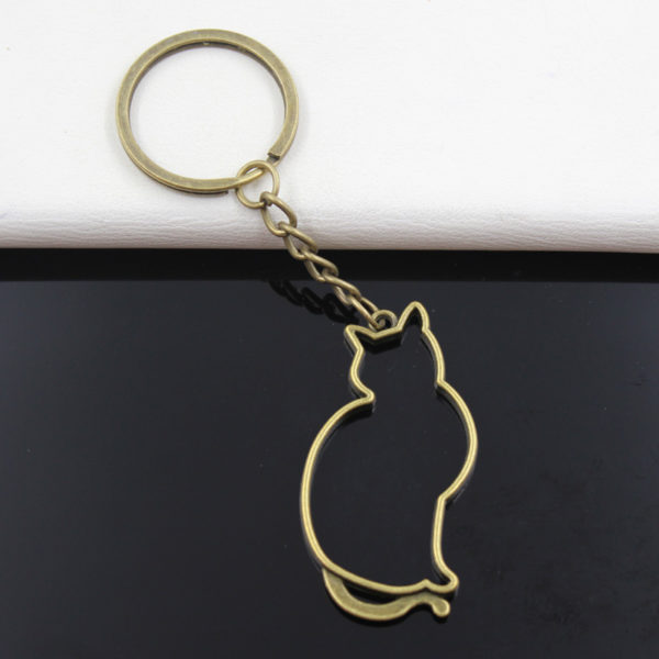 Porte-clés contour chat