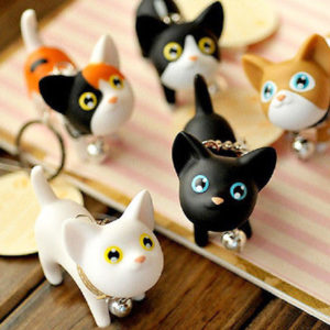 Porte-clés chat grelot