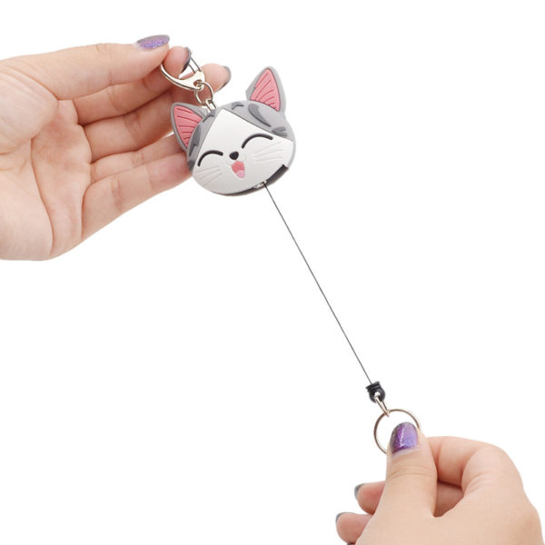 Porte-clés enrouleur tête de chat – Image 2