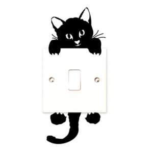 Sticker chat pour interrupteur et prise