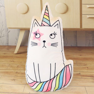 Coussin chat licorne